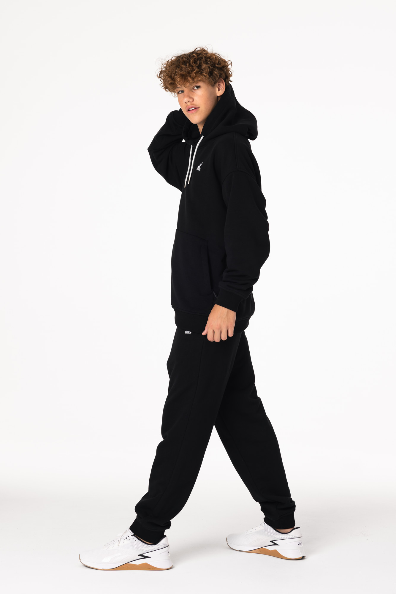 Кофта утепленная Детская с капюшоном CHAMP Hoodie OVERSIZE Cotton Kids Черная