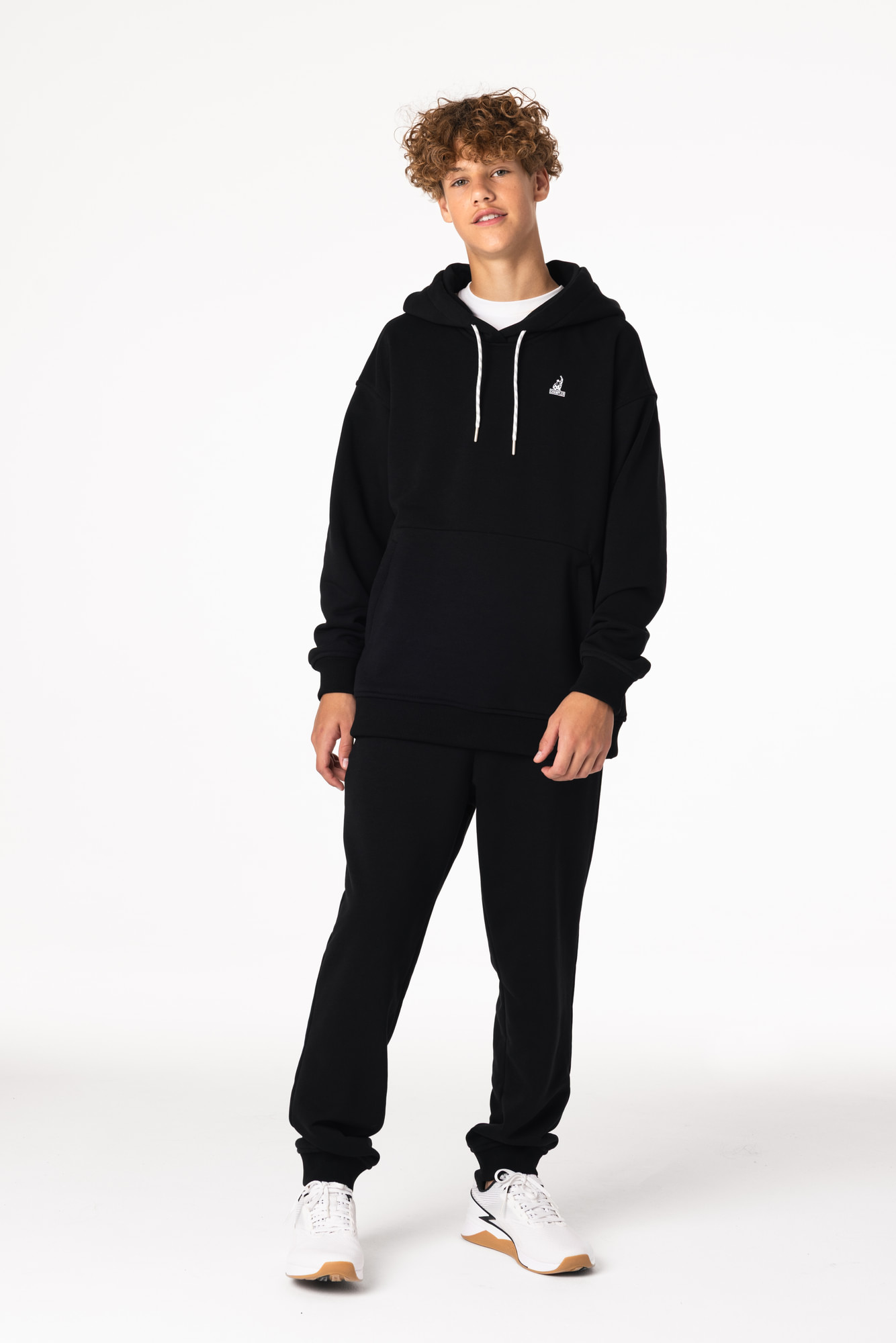 Кофта утепленная Детская с капюшоном CHAMP Hoodie OVERSIZE Cotton Kids Черная