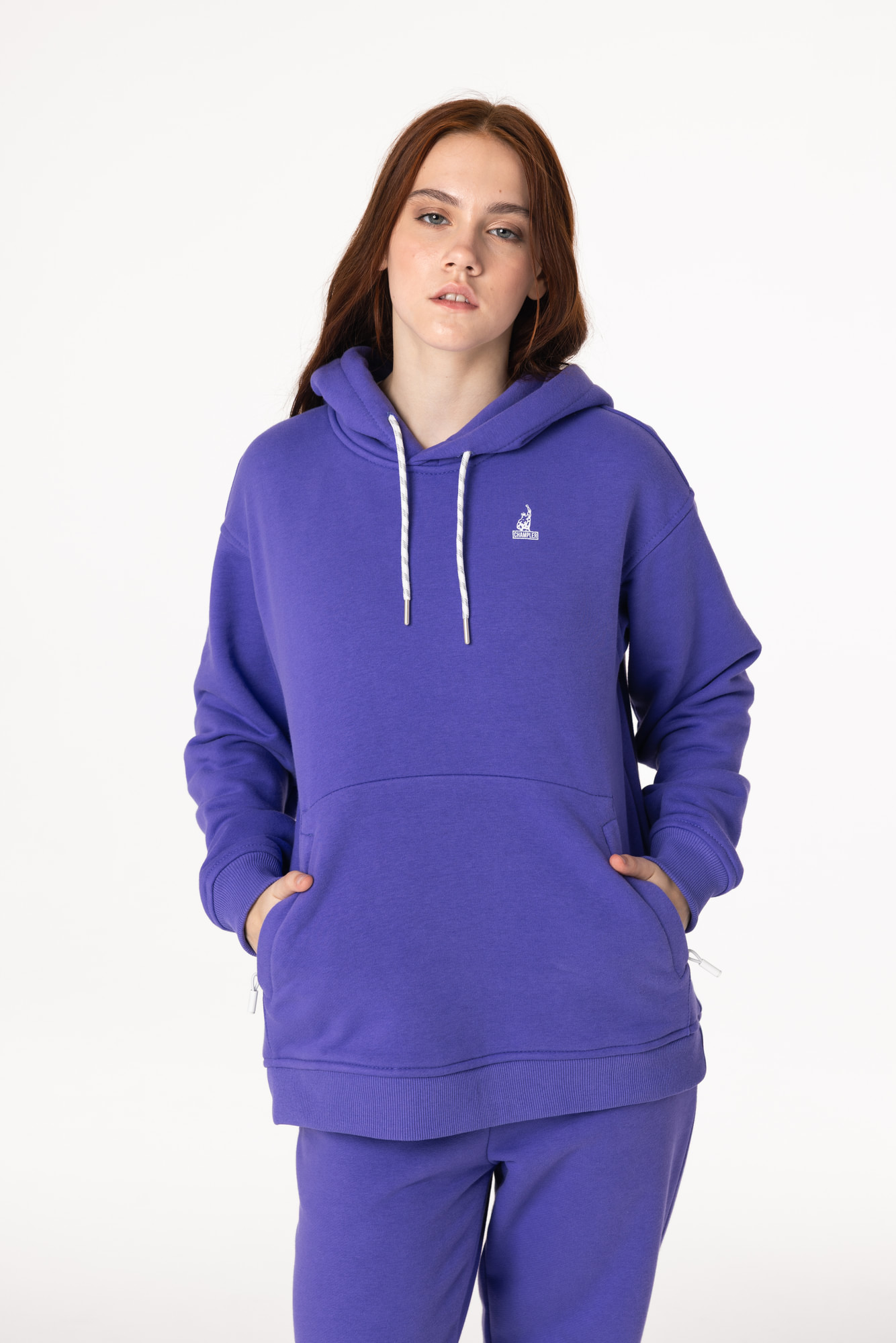 Кофта утепленная Детская с капюшоном CHAMP Hoodie OVERSIZE Cotton Kids Very Peri