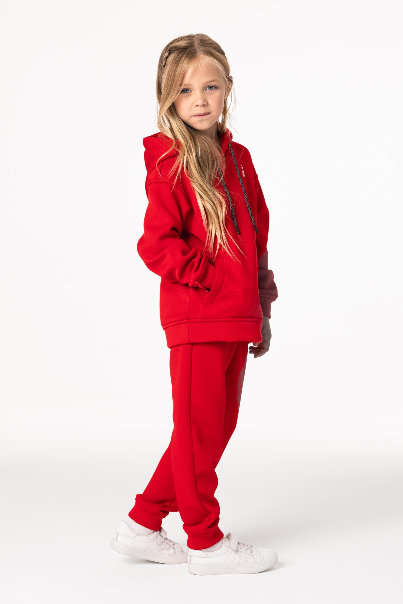 Кофта утепленная Детская с капюшоном CHAMP Hoodie OVERSIZE Kids Красная