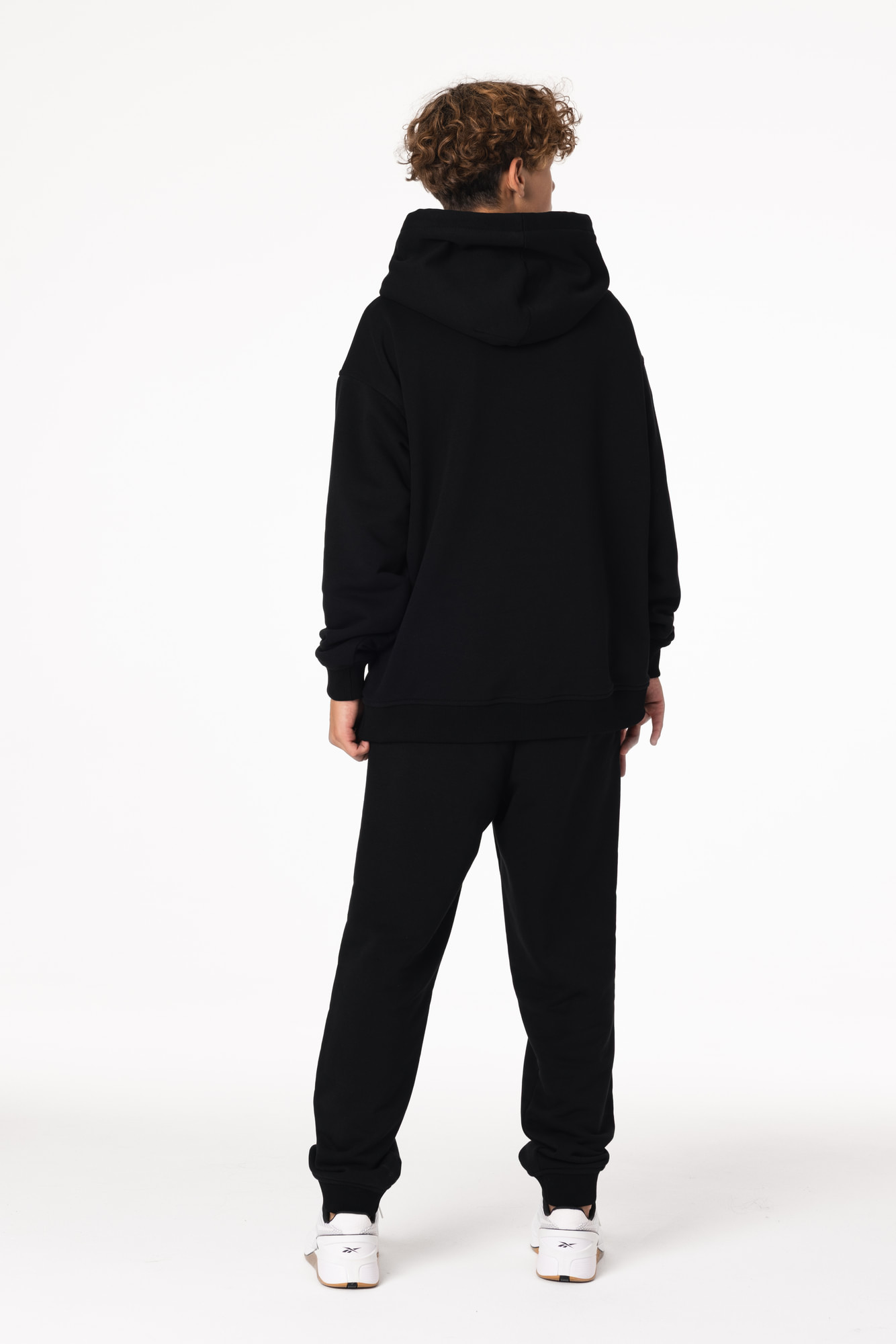 Кофта утепленная Детская с капюшоном CHAMP Hoodie OVERSIZE Cotton Kids Черная