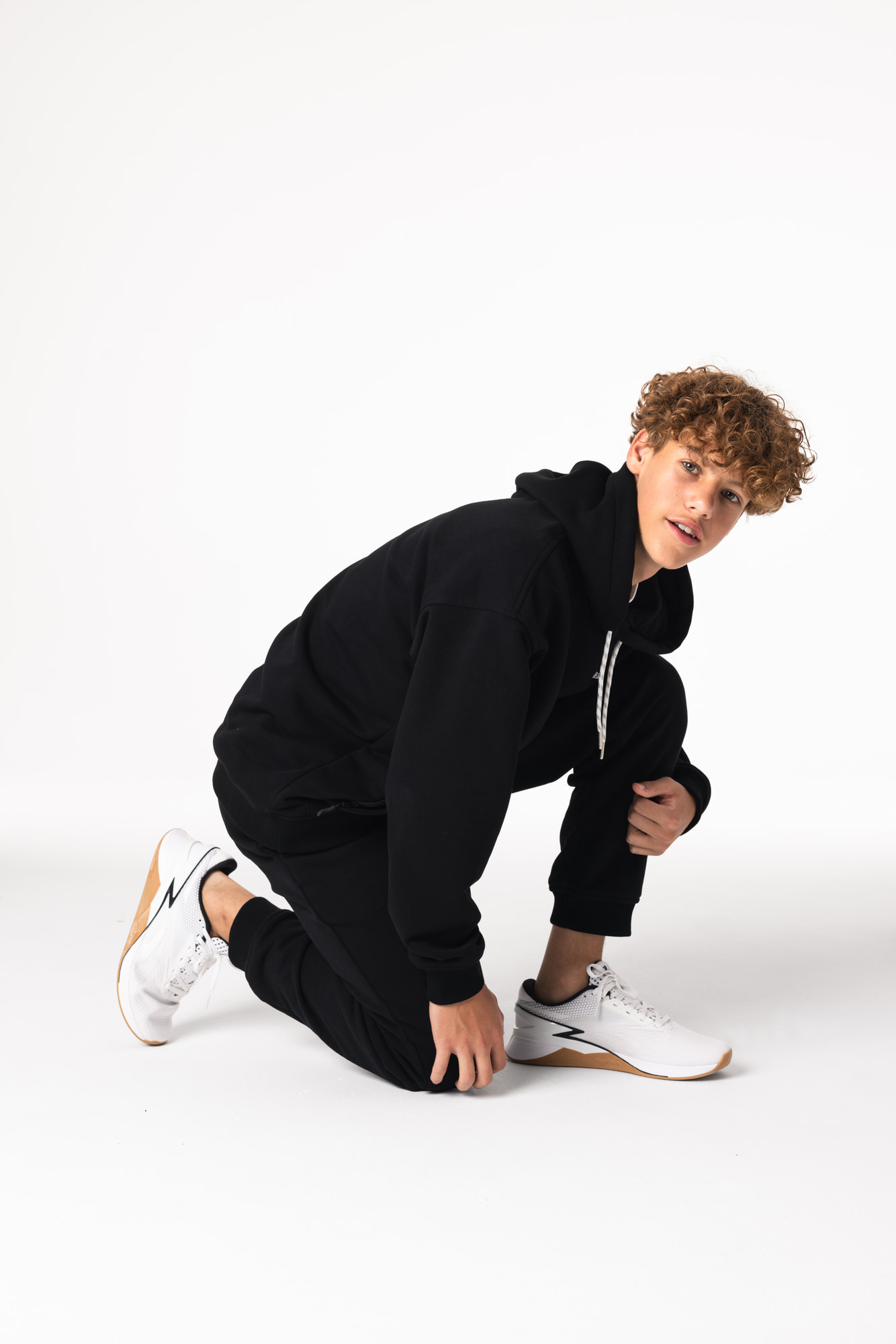 Кофта утепленная Детская с капюшоном CHAMP Hoodie OVERSIZE Cotton Kids Черная