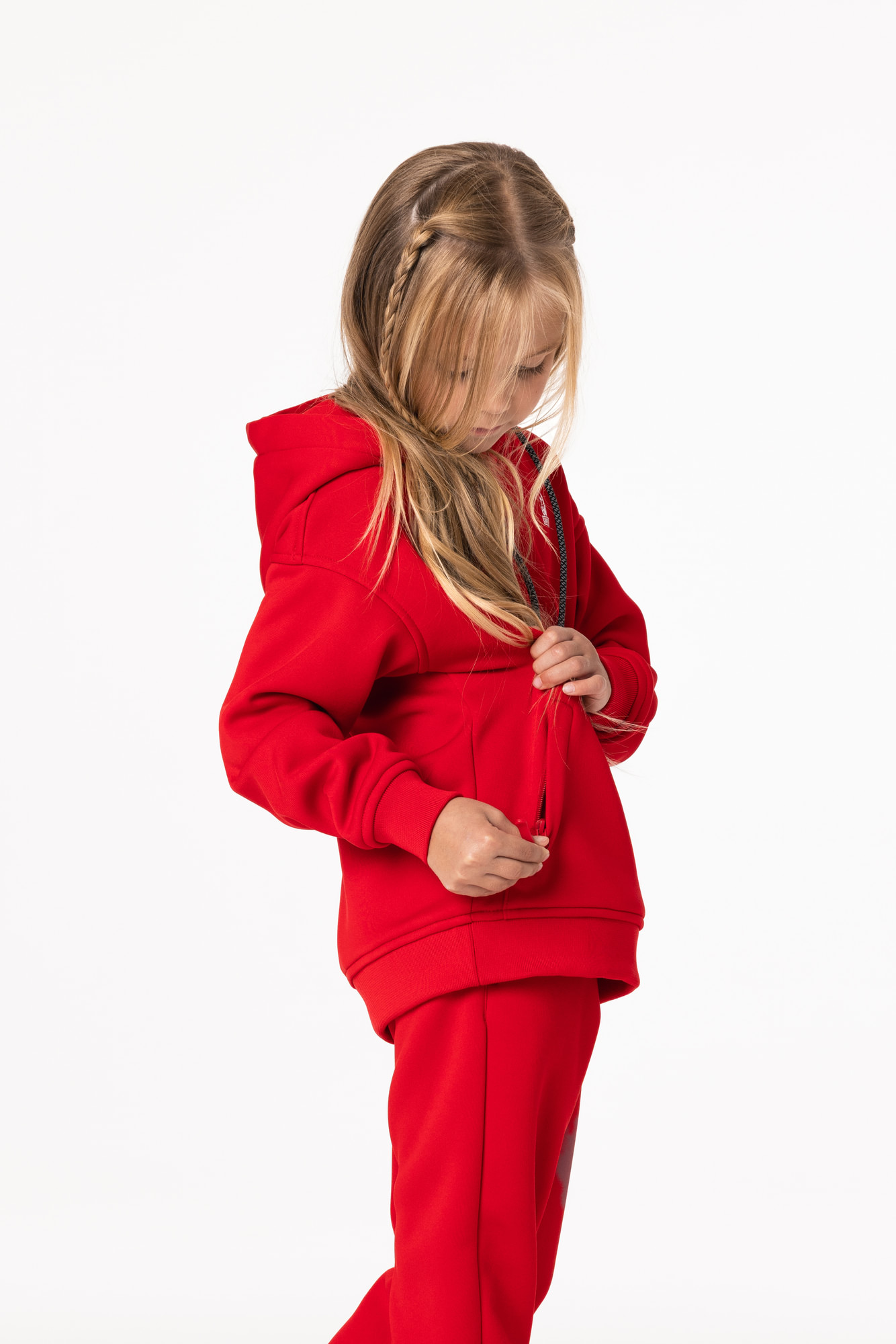 Кофта утепленная Детская с капюшоном CHAMP Hoodie OVERSIZE Kids Красная