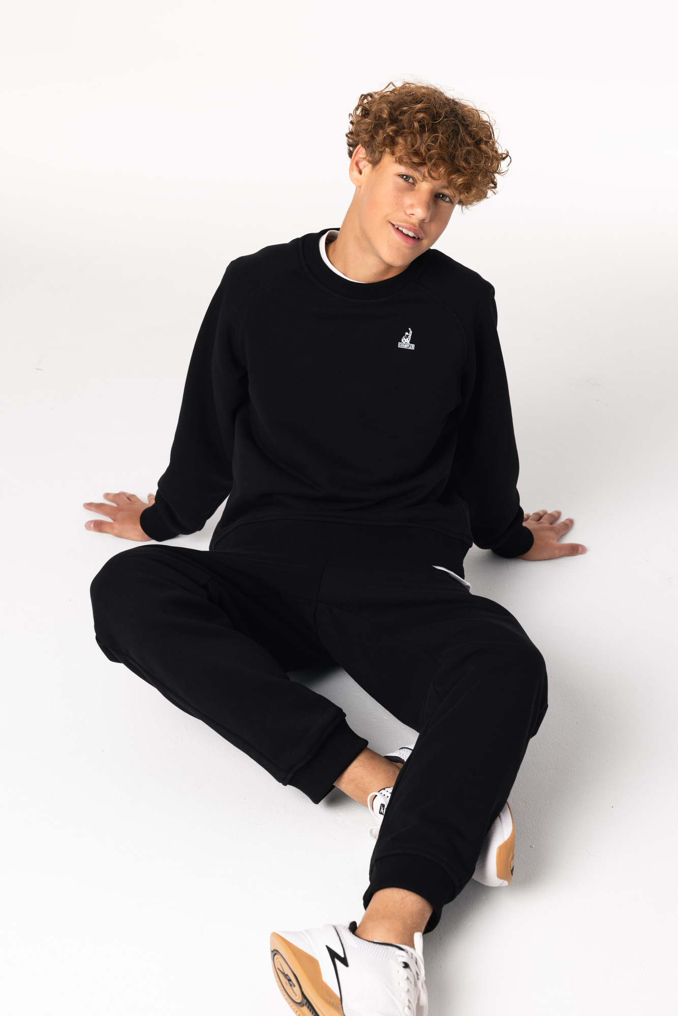 Свитшот утепленный Детский CHAMP Sweatshirt Cotton Kids Черный