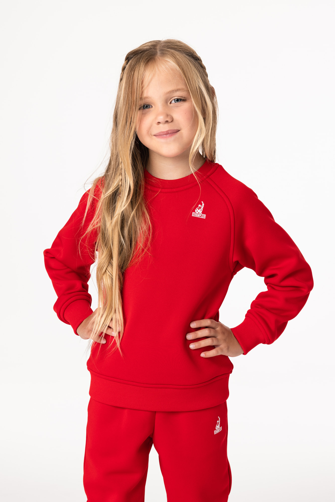 Свитшот утепленный Детский CHAMP Sweatshirt Kids Красный