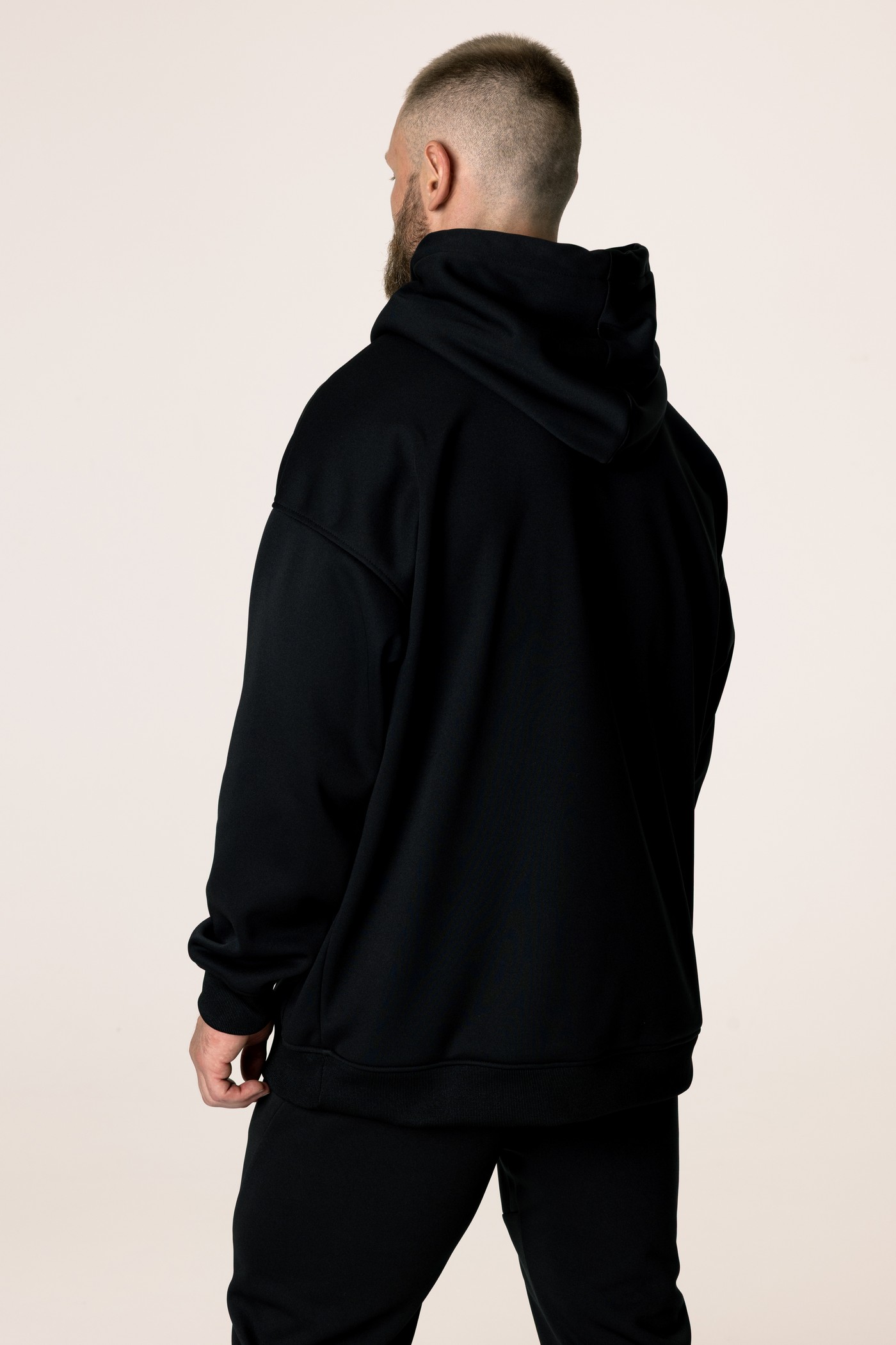 Кофта утепленная мужские с капюшоном CHAMP Hoodie OVERSIZE Черная