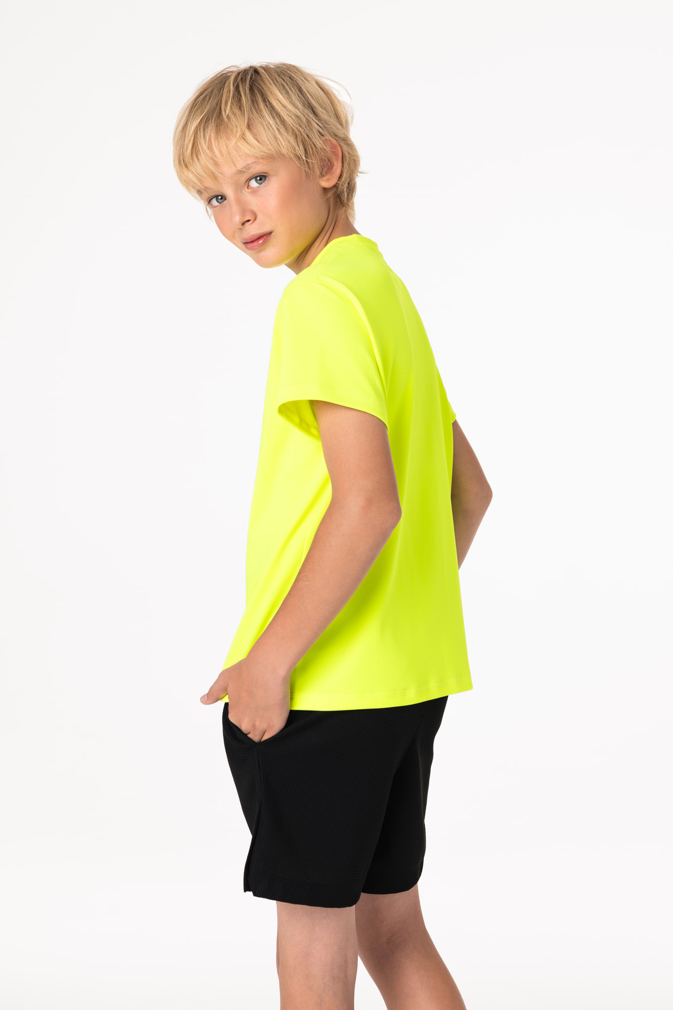 Футболка Детская CHAMP Base Kids Желтый Неон