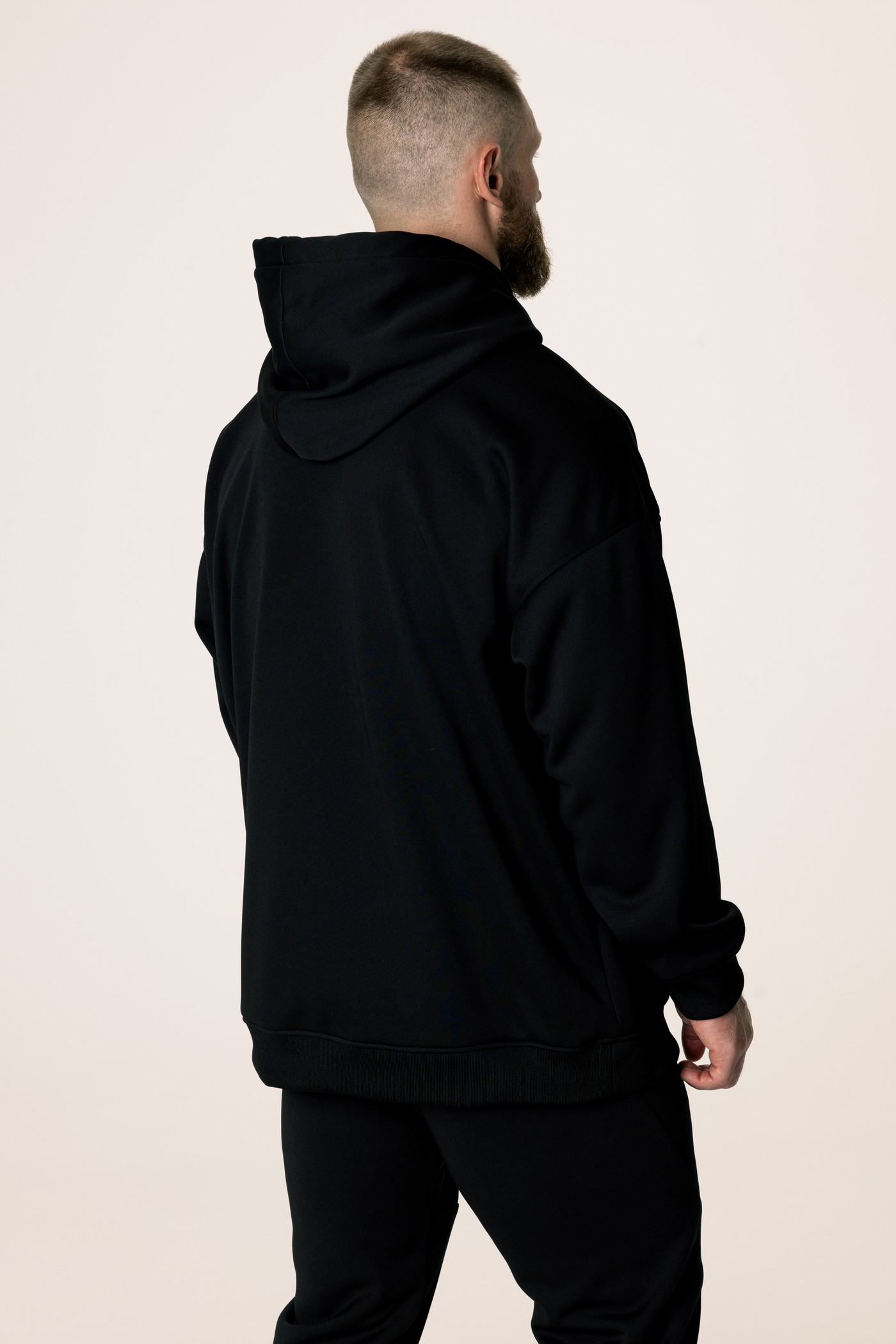 Кофта утепленная мужские с капюшоном CHAMP Hoodie OVERSIZE Черная