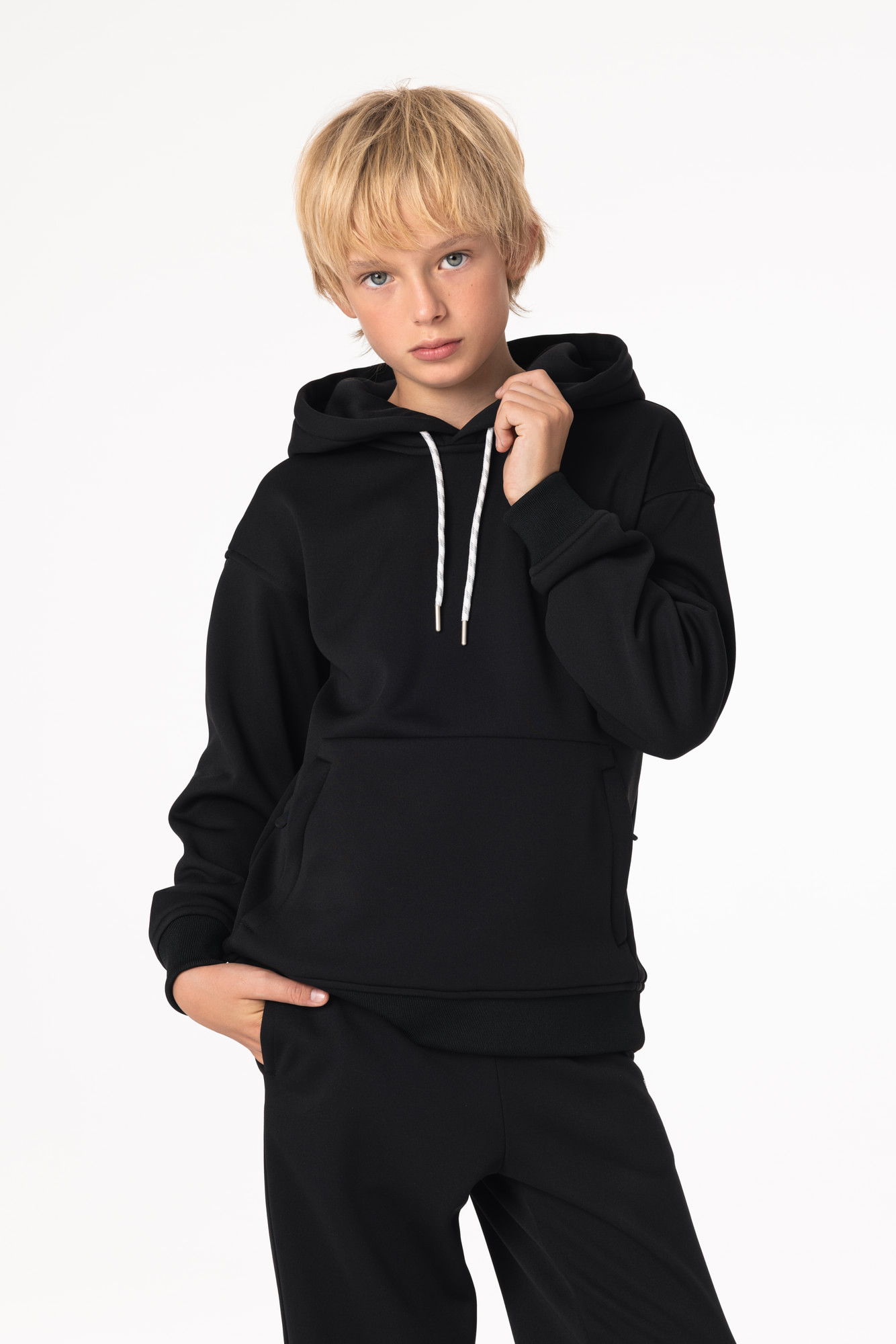 Кофта утепленная Детская с капюшоном CHAMP Hoodie OVERSIZE Kids Черная