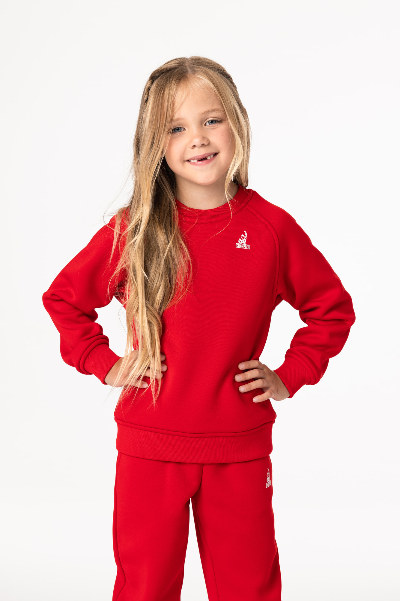 Свитшот утепленный Детский CHAMP Sweatshirt Kids Красный