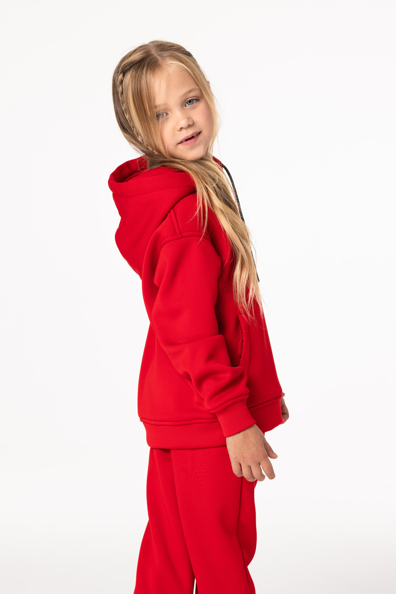 Кофта утепленная Детская с капюшоном CHAMP Hoodie OVERSIZE Kids Красная