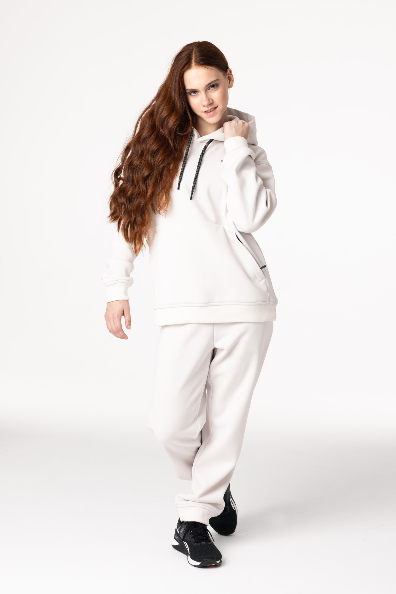 Кофта утепленная Детская с капюшоном CHAMP Hoodie OVERSIZE Kids Айвори