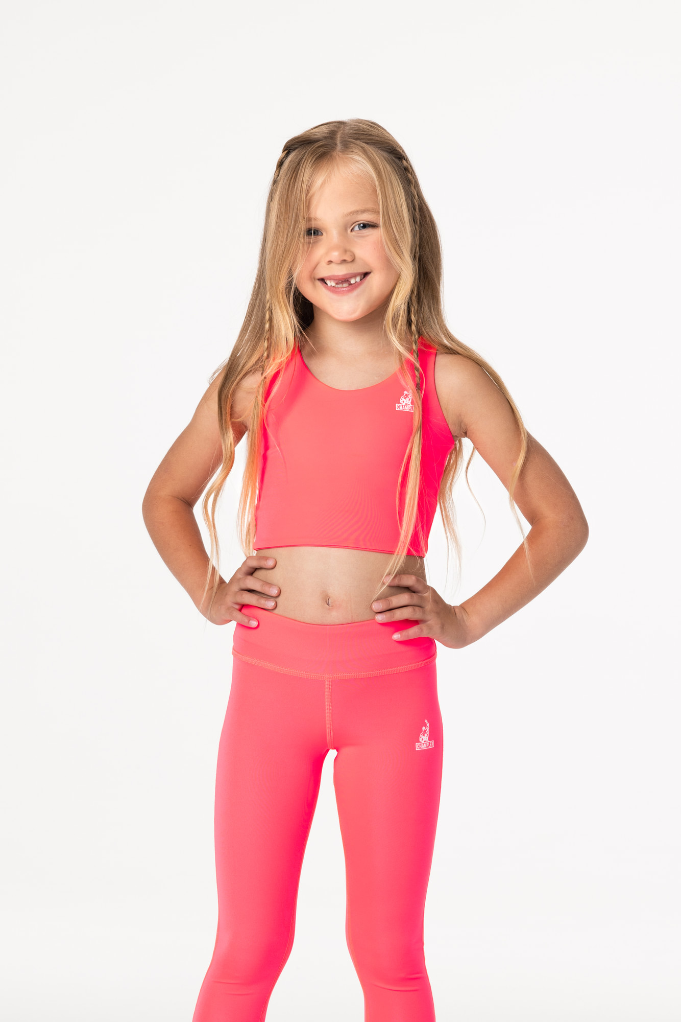 Топ Детский CHAMP Top BRA Kids Пинк Неон