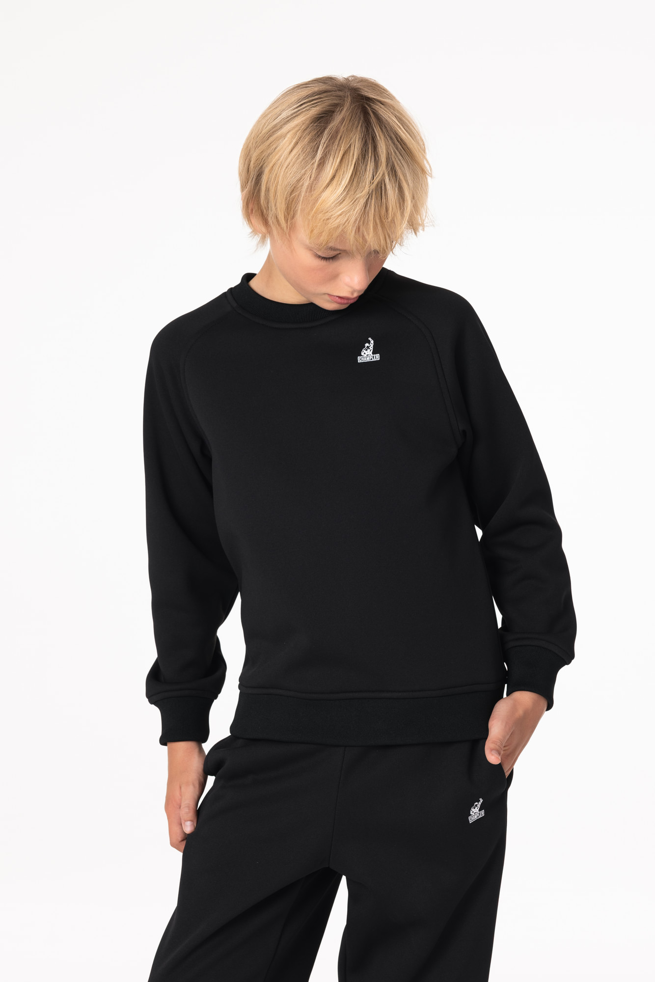 Свитшот утепленный Детский CHAMP Sweatshirt Kids Черный