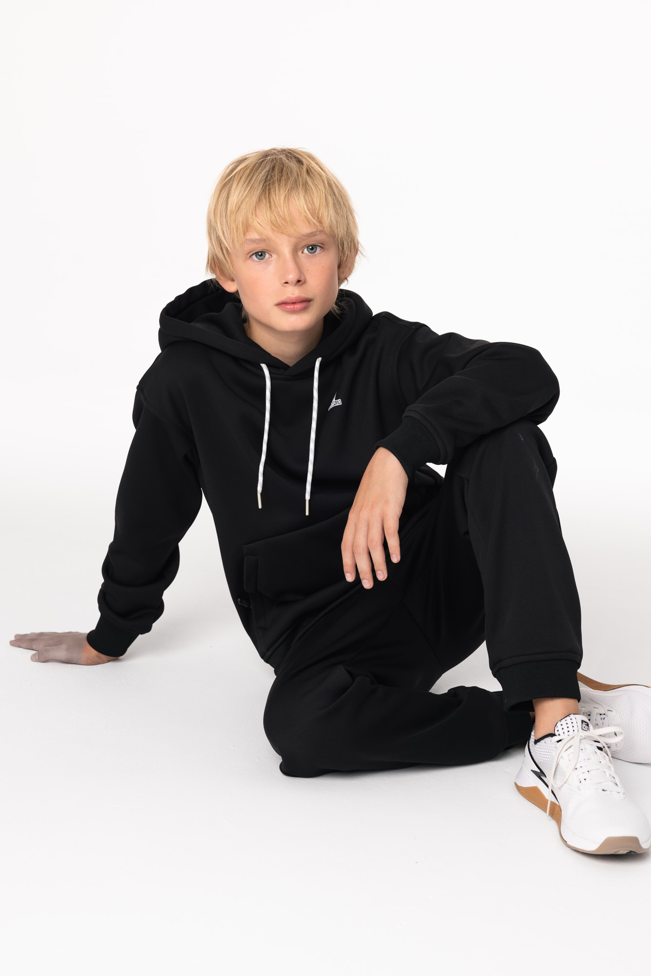 Кофта утепленная Детская с капюшоном CHAMP Hoodie OVERSIZE Kids Черная