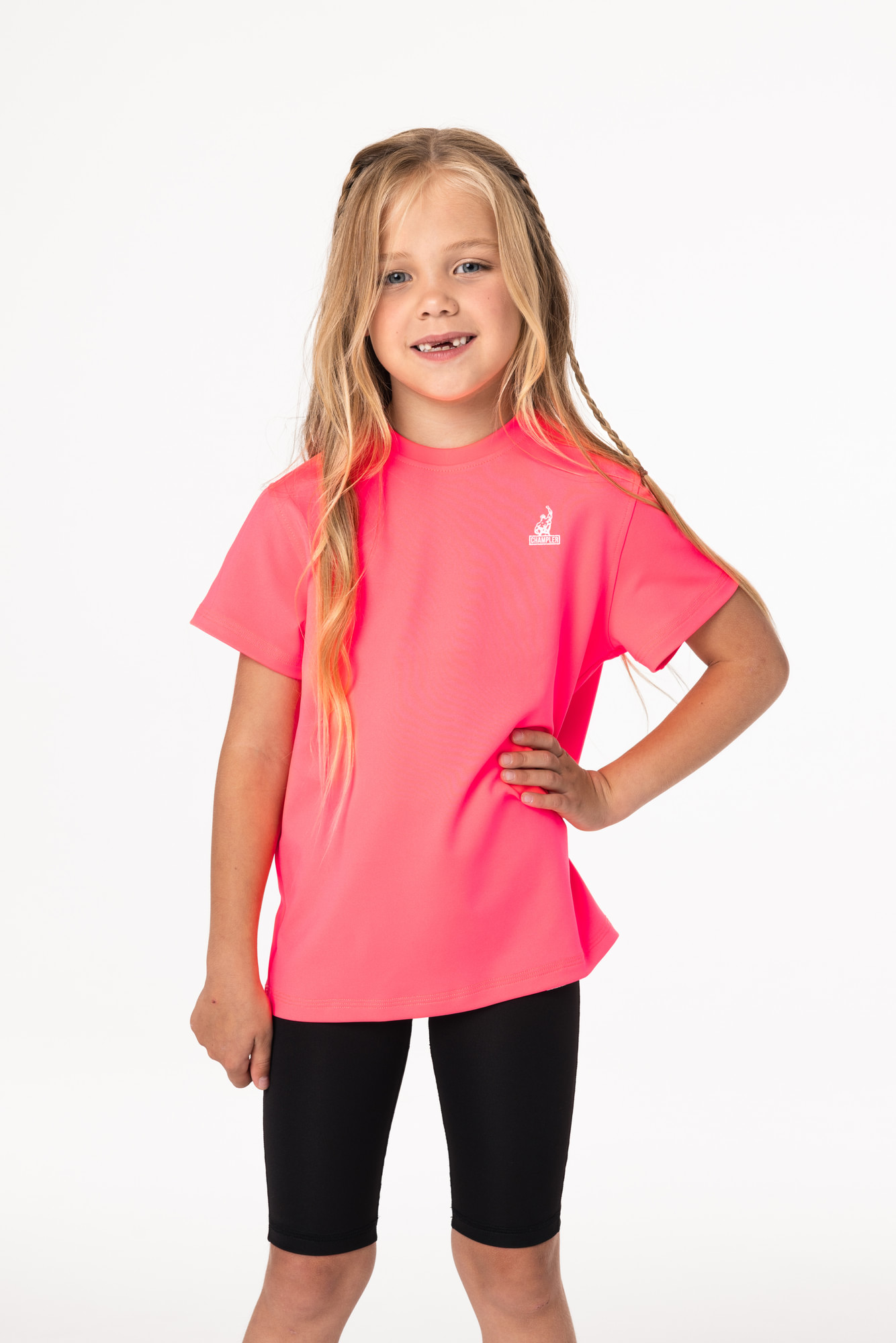 Футболка Детская CHAMP Base Kids Пинк Неон
