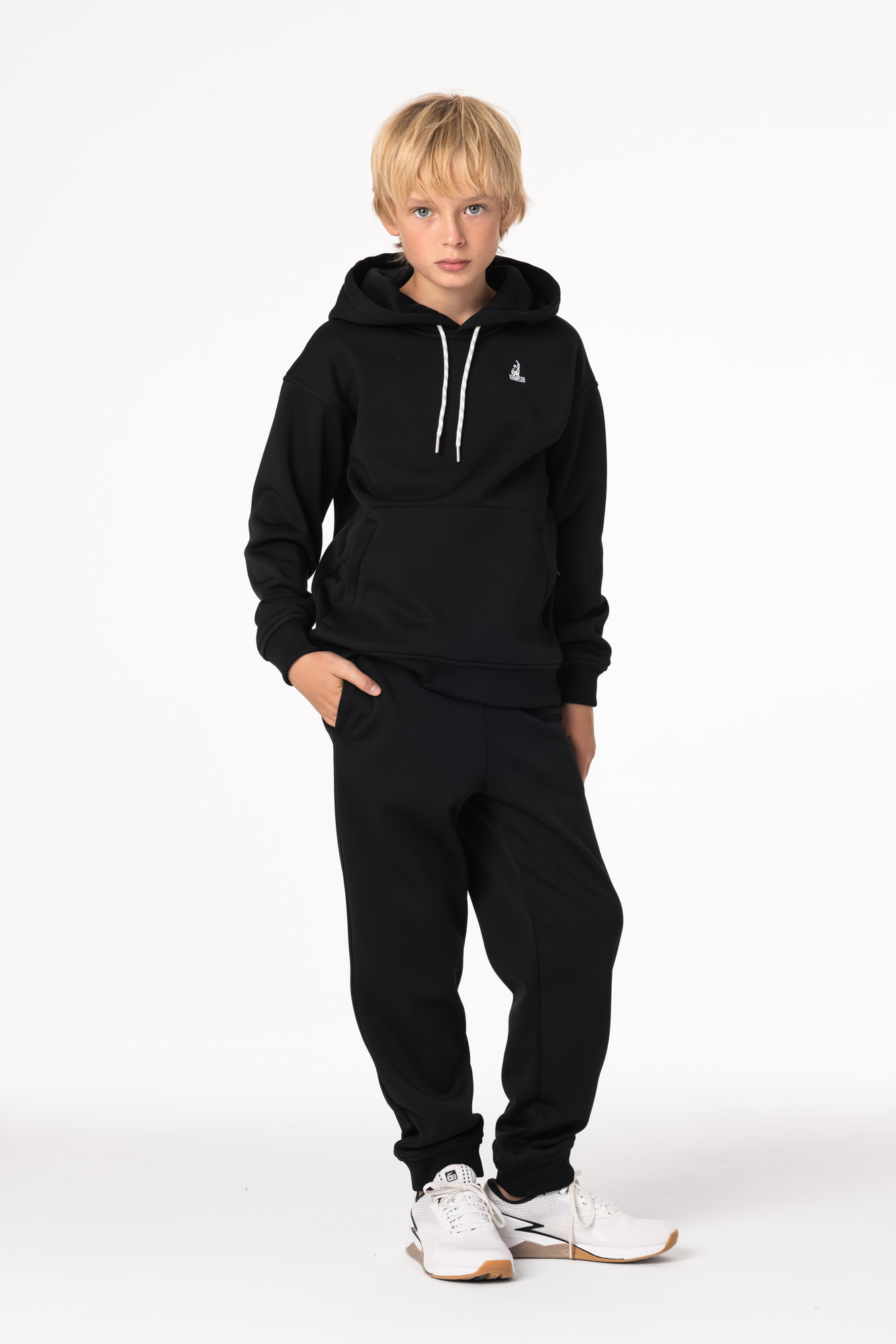 Кофта утепленная Детская с капюшоном CHAMP Hoodie OVERSIZE Kids Черная