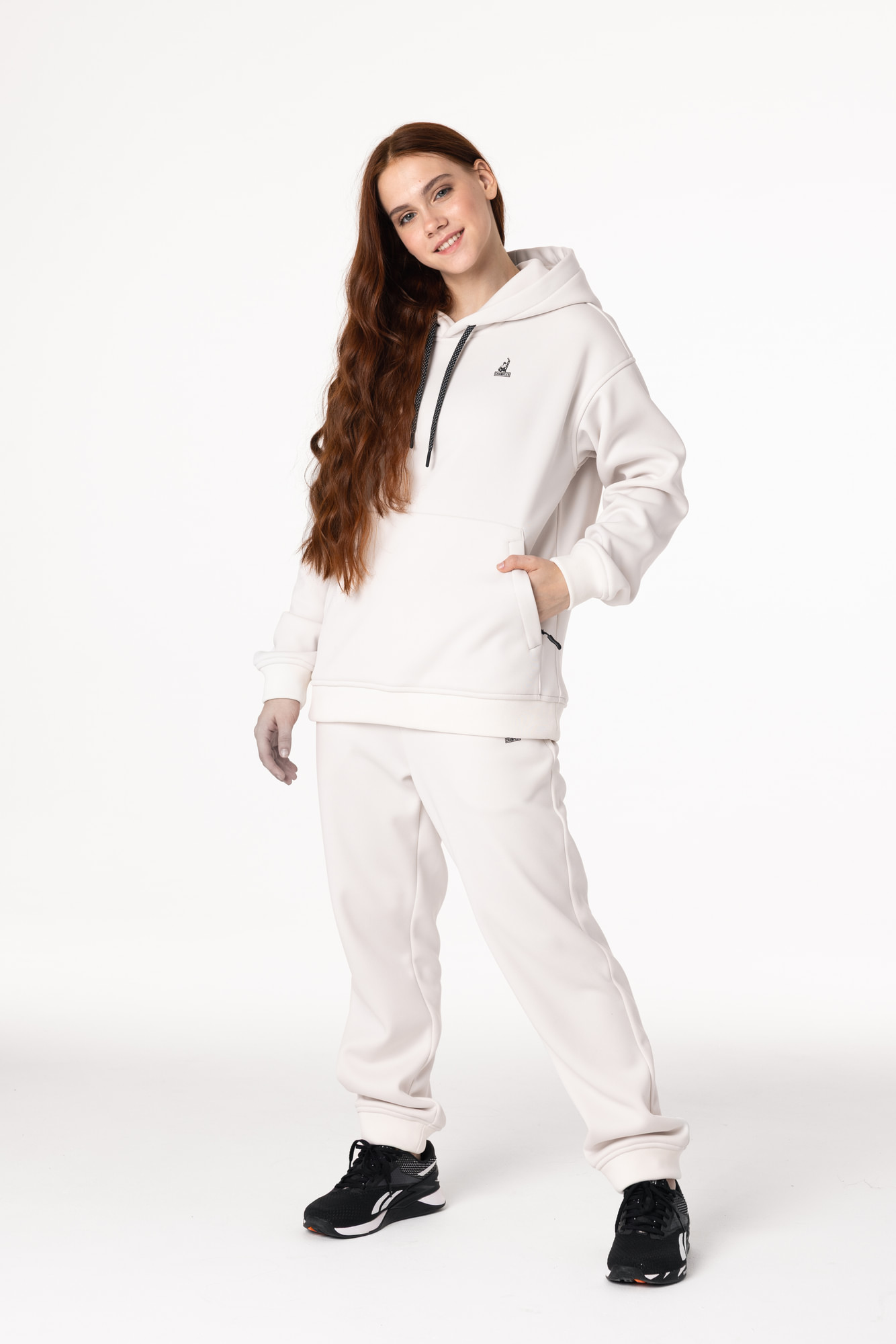 Кофта утепленная Детская с капюшоном CHAMP Hoodie OVERSIZE Kids Айвори