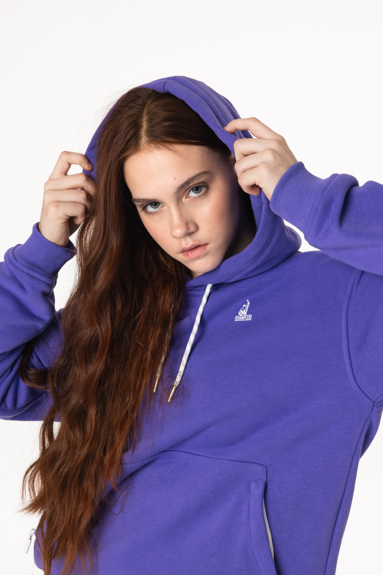 Кофта утепленная Детская с капюшоном CHAMP Hoodie OVERSIZE Cotton Kids Very Peri